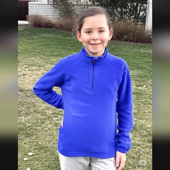L.L. Bean Kids Blue Zip-Up Fleece - Picture 1 of 3